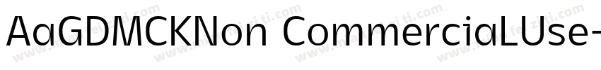 AaGDMCKNon CommerciaLUse字体转换